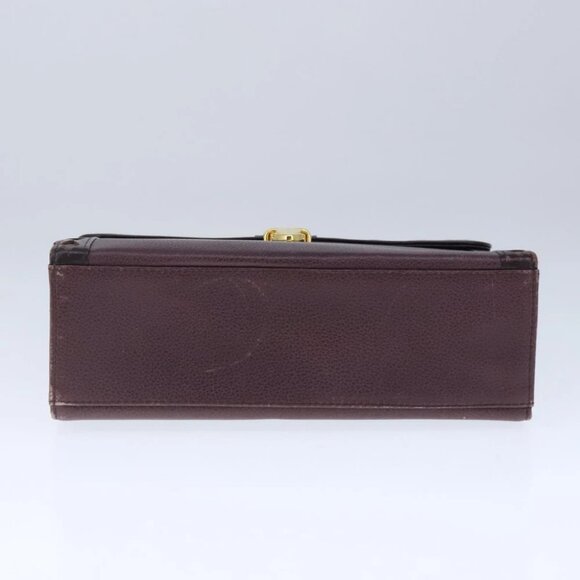 SAINT LAURENT Hand Bag Leather 2way Purple Gold - Picture 4 of 16